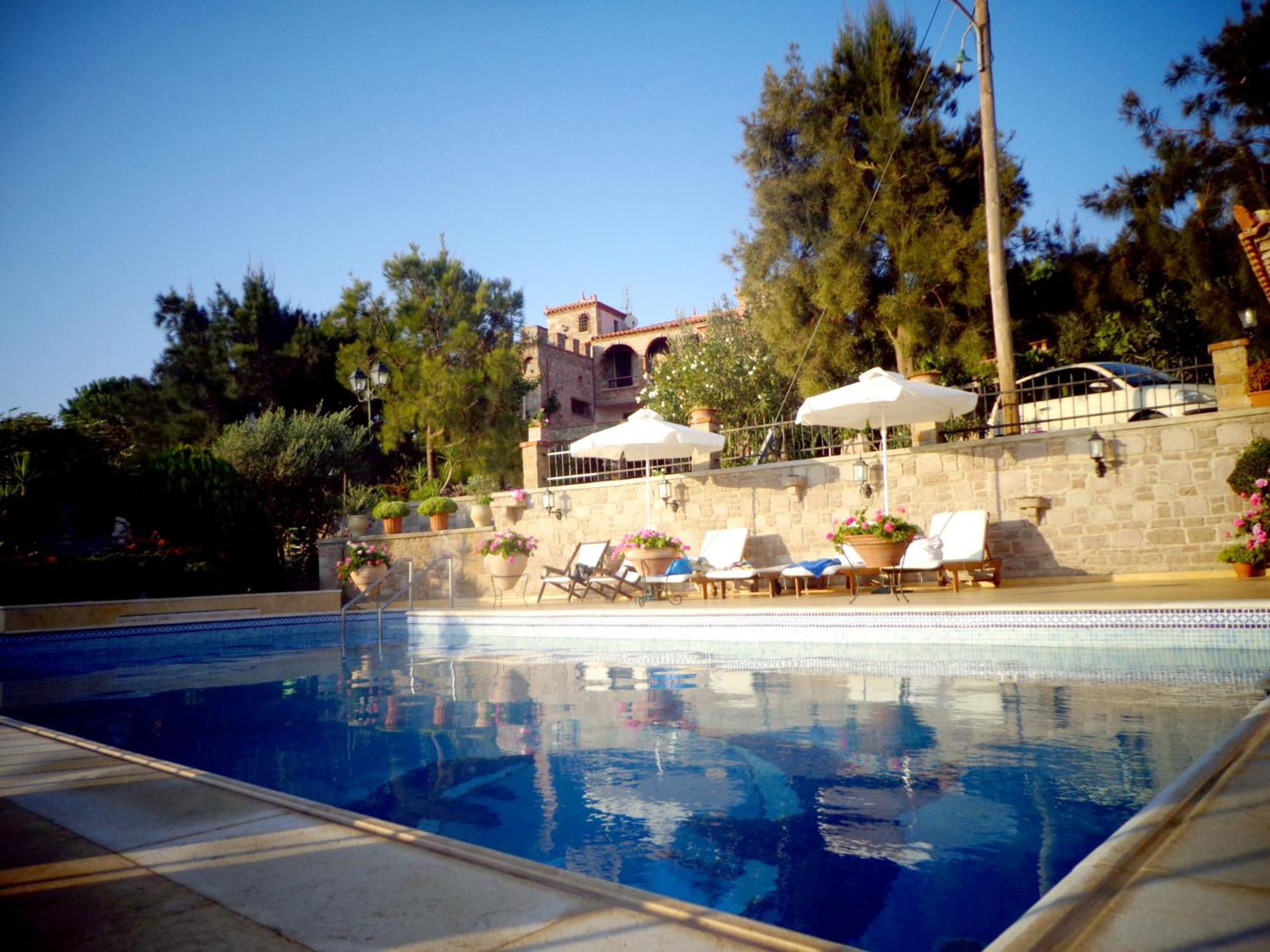 Lesvos Tower House Komninos Szigrí Kültér fotó