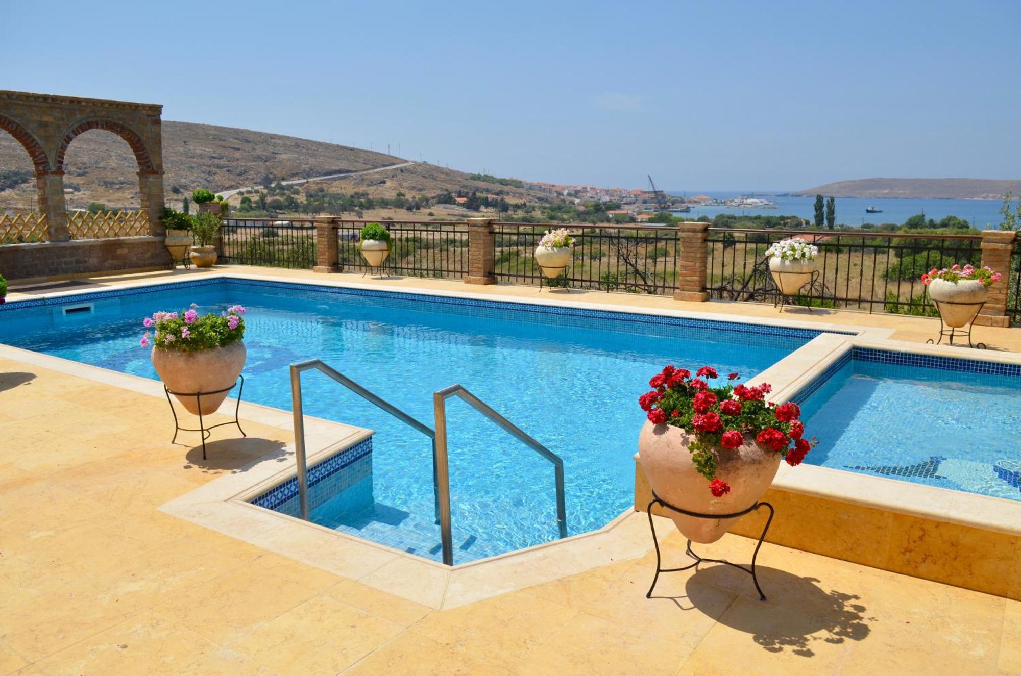 Lesvos Tower House Komninos Szigrí Kültér fotó